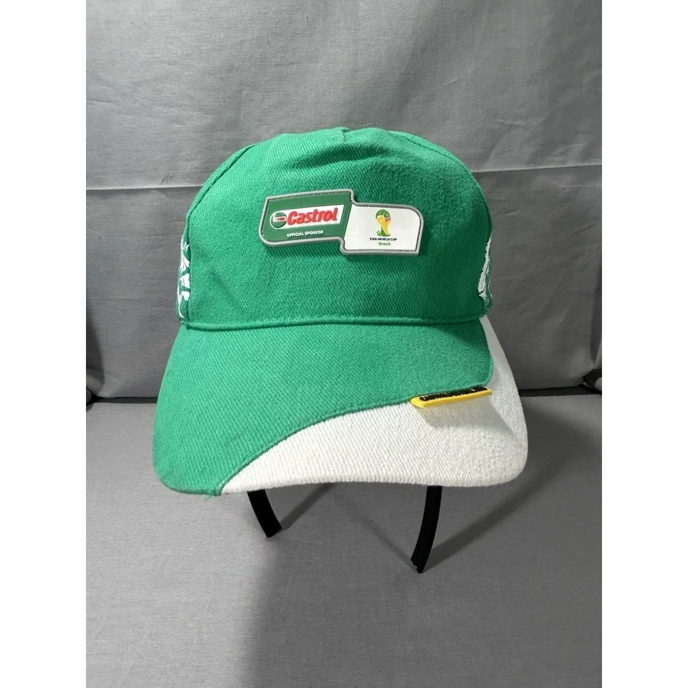 Castrol FIFA World Cup 2014 Brasil Hat adjustable buckle Green has‎ wear